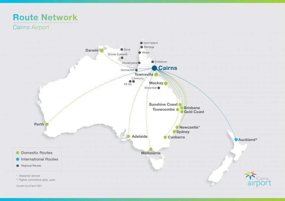 Route Map Cairns Airport