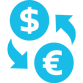 Currency Echange Blue Square